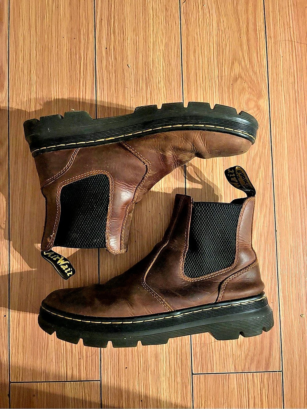 Dr. Martens Leather Chelsea Boots in Brown & Black